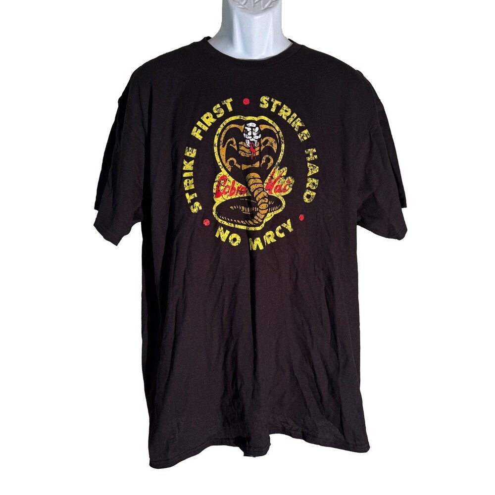 COBRA‎ KAI Short Sleeve Pull-Over Crew Neck Black T-Shirt XL NWT